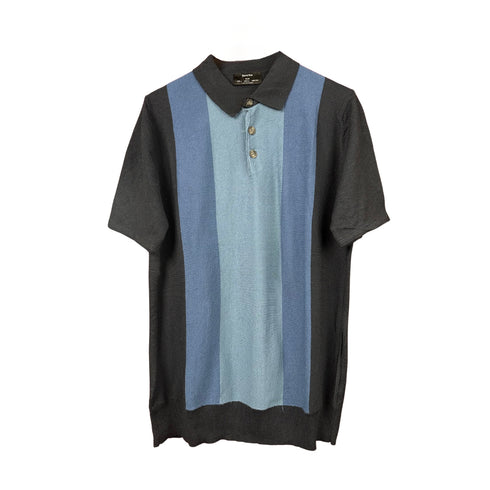 Textured short sleeve polo shirt